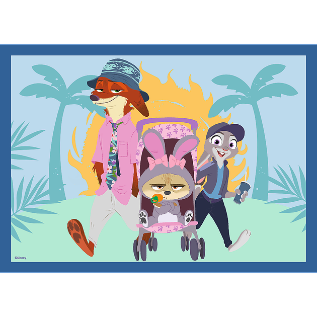 Набір пазлів Trefl 4в1 Пригодницький Зоотрополіс 35 + 48 + 54 + 70 елементів 34677 (5900511346770) - зображення 5