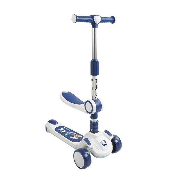 Самокат детский 5в1 Skyper GH-51784 с родительской ручкой, со светящимися колёсами, украинским озвучиванием, защитным бампером и дополнительными колёсами, от 1,5 лет - изображение 8