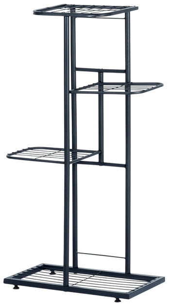 Стійка для квітів металева Vilde 4-рівнева 80 см Чорна (5904316453527) - зображення 2