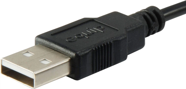 Кабель Equip USB-A Male to USB-A Male 1.8 м Black (128870) - зображення 2
