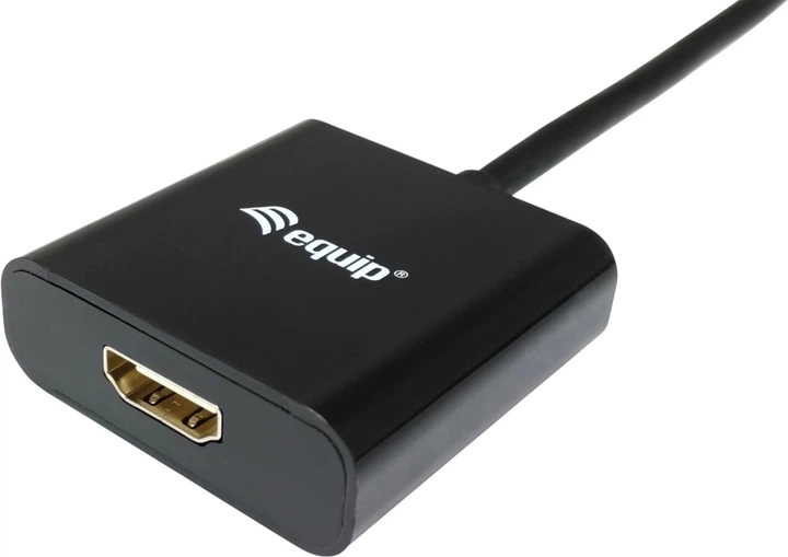 Адаптер Equip DisplayPort Male to HDMI Female 0.15 м Black (133438) - зображення 2