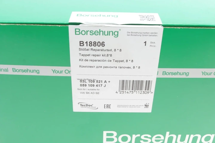 Гідрокомпенсатор Borsehung B18806 Volkswagen Passat, Golf, Tiguan, Polo, Caddy, Jetta; Skoda Superb; Audi TT, Q7, A6, A1, Q3, A4; Seat Ibiza, Leon 95810542310, 95510542310, 5801455560 - изображение 8