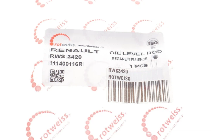 Щуп рівня оливи ROTWEISS RWS3420 Renault Megane, Clio, Kangoo, Captur, Kadjar, Fluence, Laguna, Twingo; Dacia Duster, Logan 111400116R, 8200722794 - изображение 3