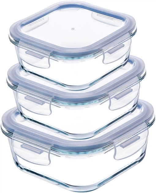 Контейнери Kadax скляні з кришкою 3 шт (5903699496718) - зображення 7