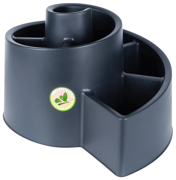 Kwietnik ogrodowy Vilde plastikowy spiralny 53 x 43.5 x 32.5 cm Czarny (8721037033213) - obraz 2