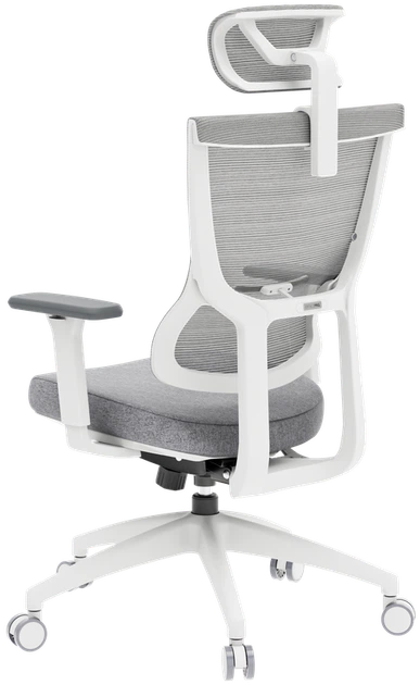 Крісло офісне OfficePro Elegant OC600-W-LG-LG - изображение 5