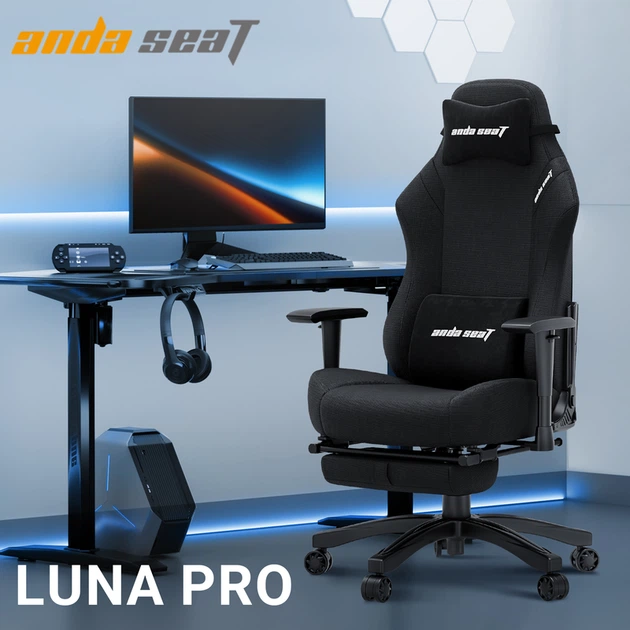 Крісло ігрове Anda Seat Luna Pro Dark Gray Fabric Size L - Фото 7 Крісло ігрове Anda Seat Luna Pro Dark Gray Fabric Size L - изображение 7