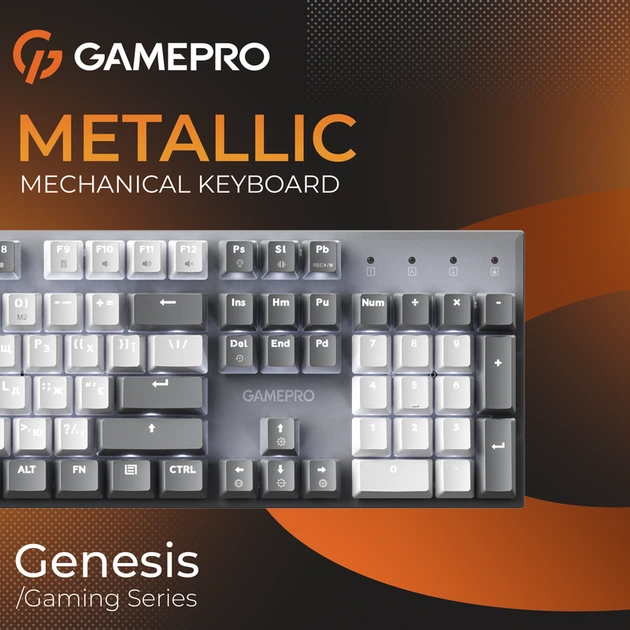 Дротова механічна клавіатура GamePro Genesis Metallic (MK144G) 100% Red switches - зображення 7