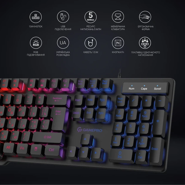 Клавіатура дротова GamePro GK380 - зображення 6