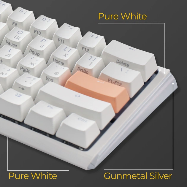 Механічна клавіатура Ducky One 3 Mini Cherry MX Brown RGB White UA - изображение 8