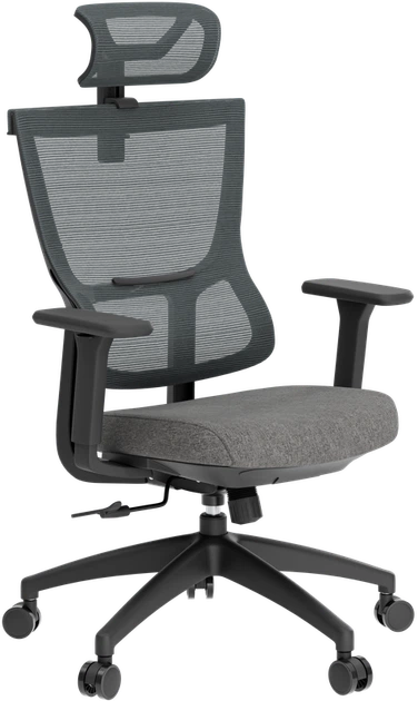 Крісло офісне OfficePro Elegant OC600-B-DG-DG - Фото 6 Крісло офісне OfficePro Elegant OC600-B-DG-DG - изображение 6