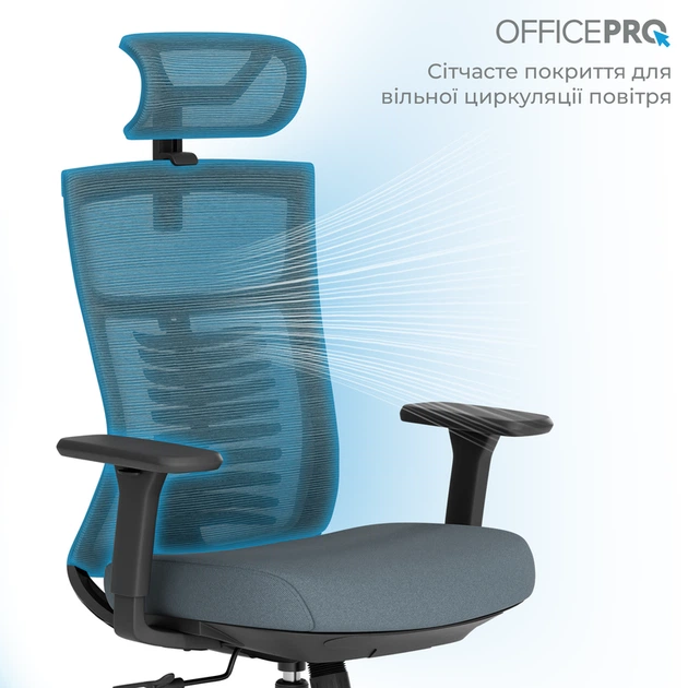 Крісло офісне OfficePro Balance OC550-B-DG-DG - изображение 10