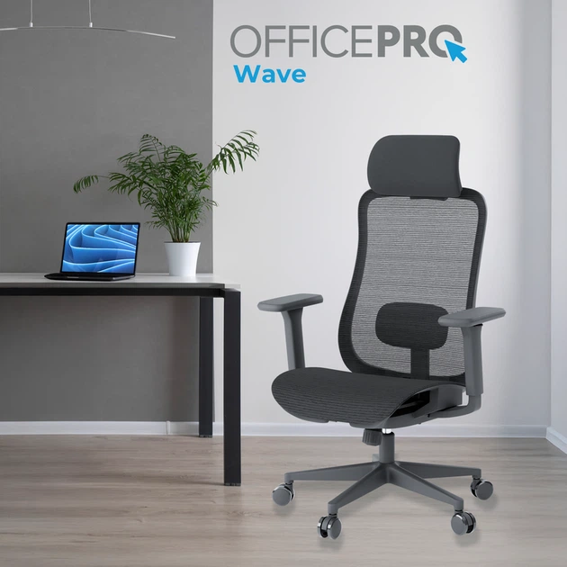 Крісло офісне OfficePro Wave OC670-B-B-B - изображение 9
