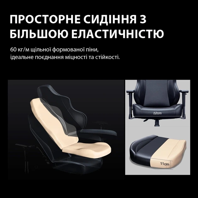 Крісло ігрове Anda Seat Phantom 3 Pro Grey Fabric Size L - изображение 15