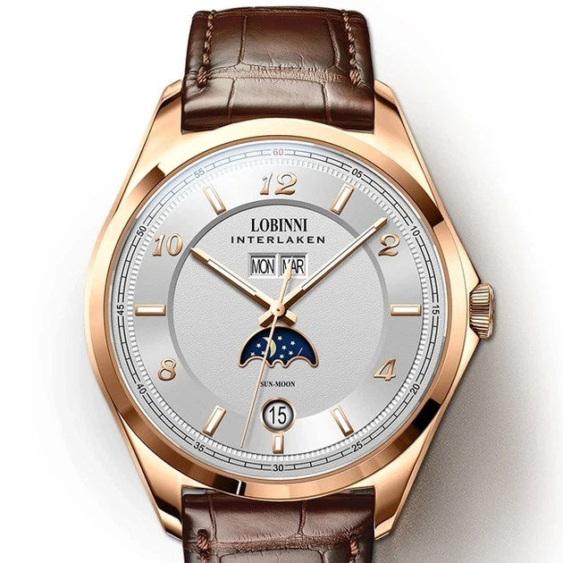 Чоловічий механічний годинник Lobinni Premium - Фото 6 Чоловічий механічний годинник Lobinni Premium - изображение 6