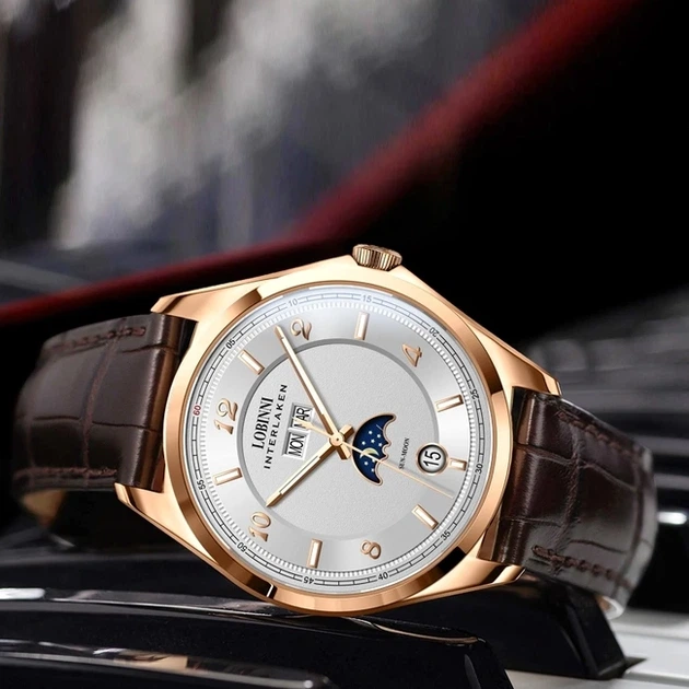 Чоловічий механічний годинник Lobinni Premium - Фото 8 Чоловічий механічний годинник Lobinni Premium - изображение 8