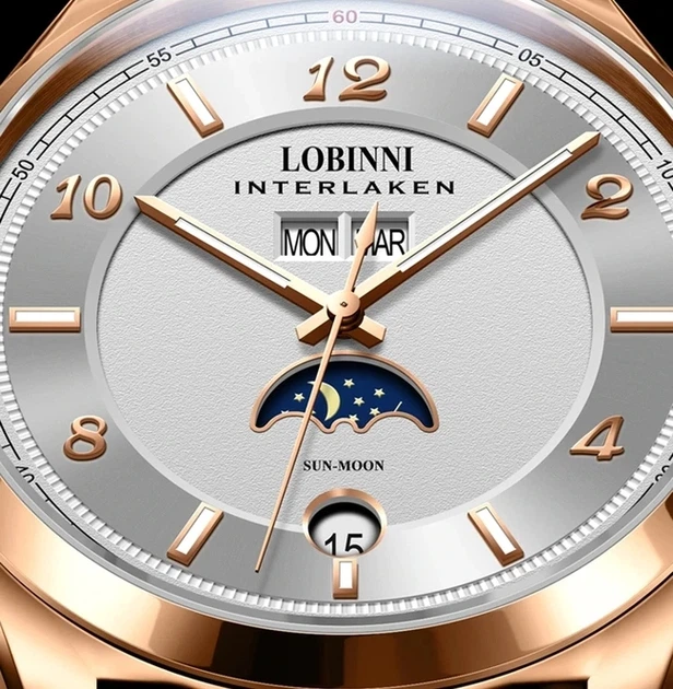 Чоловічий механічний годинник Lobinni Premium - Фото 10 Чоловічий механічний годинник Lobinni Premium - изображение 10