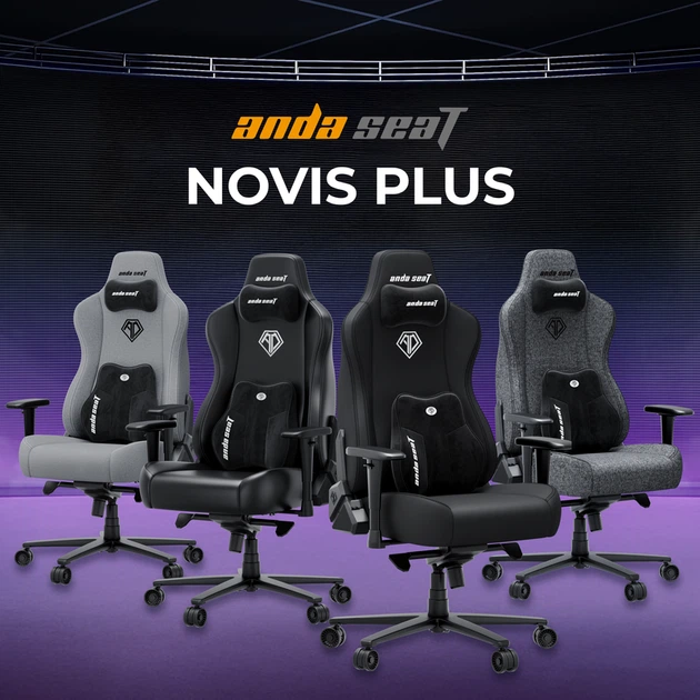 Крісло ігрове Anda Seat Novis Plus Fabric Dark Grey Size XL - изображение 9