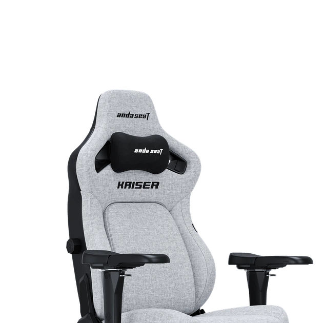 Крісло ігрове Anda Seat Kaiser 4 Grey Fabric Size XL - Фото 6 Крісло ігрове Anda Seat Kaiser 4 Grey Fabric Size XL - изображение 6