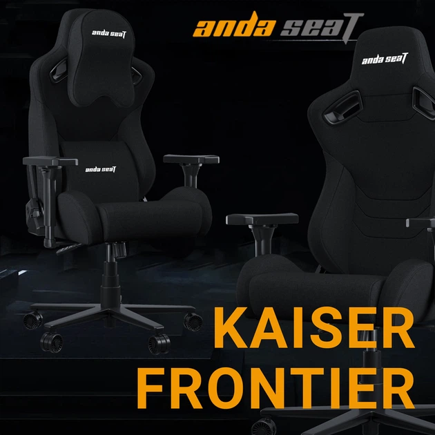 Крісло ігрове Anda Seat Kaiser Frontier Fabric Black Size XL - Фото 9 Крісло ігрове Anda Seat Kaiser Frontier Fabric Black Size XL - зображення 9