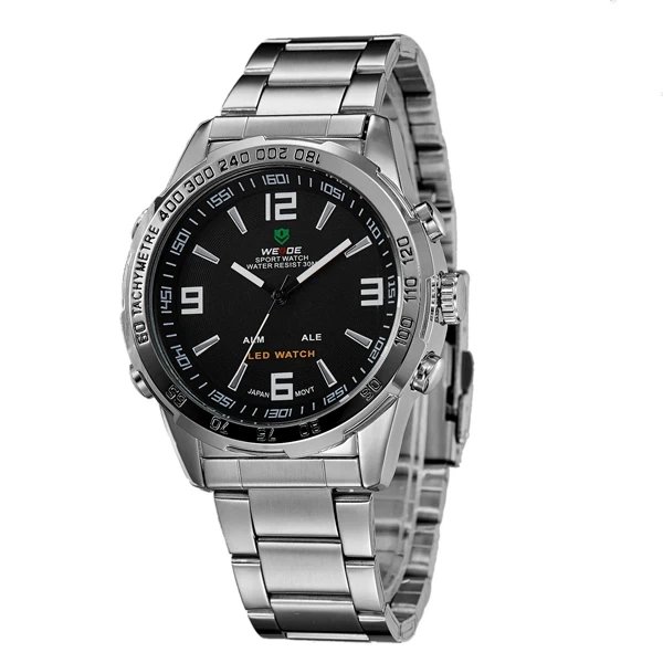 Чоловічий спортивний тактичний годинник Weide Standart Silver - изображение 4