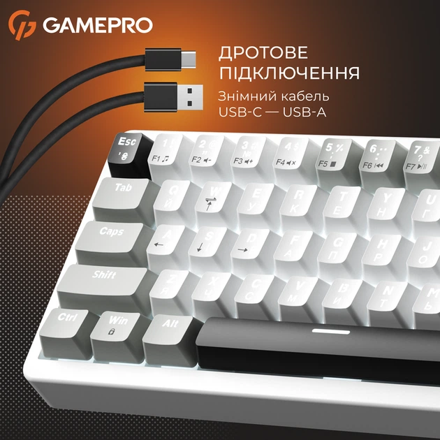 Механічна клавіатура GamePro Genesis Silverlight (MK116) - зображення 14