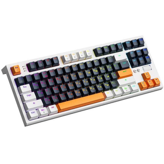Дротова механічна клавіатура GamePro MK180W (Red) з Hot-Swap RGB White - зображення 3