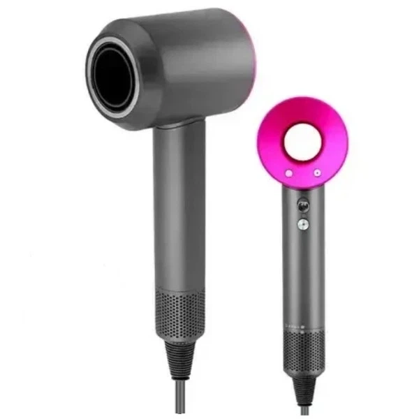 Фен-стайлер Super Hair Dryer Fan 5 в 1, 1600 Вт, 5 насадок, для укладки та сушіння волосся, Фуксія - зображення 3