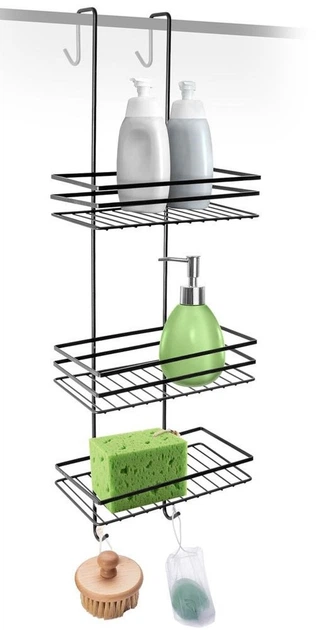 Полиця для душу Vilde 569002 підвісна металева Чорна (5907610289403) - зображення 2