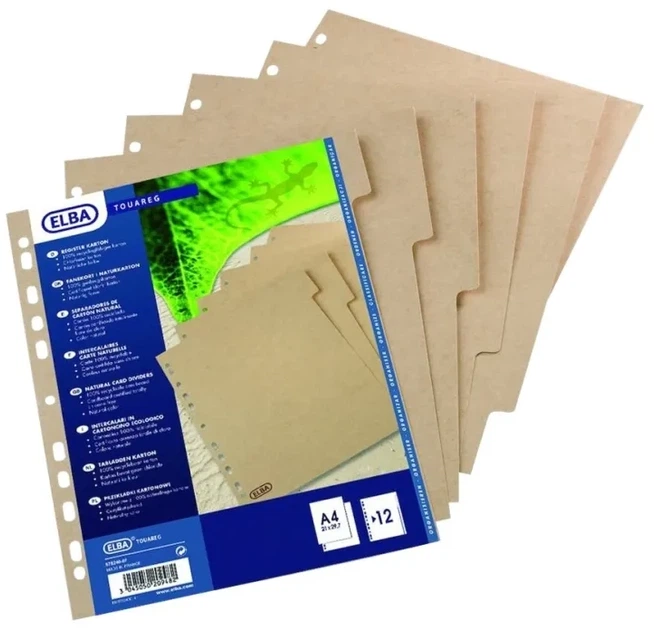 Zestaw przekładek ELBA A4 karton 280 g 6 szt. 100204978 (3045050160981) - obraz 2