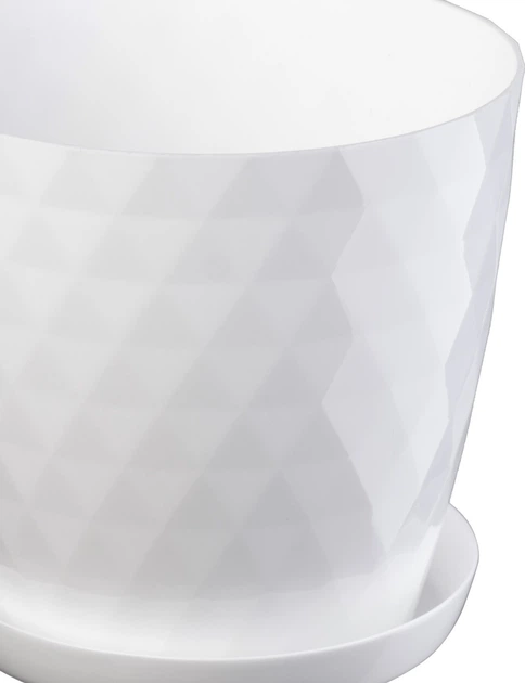 Горщик для квітів Kadax Amily з підставкою 25 см + 30 см Білий 2 шт. (K8170) - зображення 3