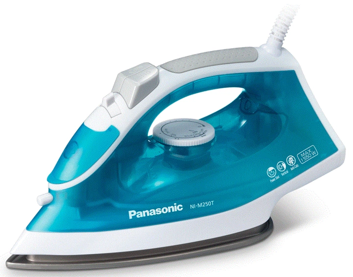 Утюг 1550Вт, 210мл, постоянная пара – 15гр, керам. подошва, голубой Panasonic 000326065 - изображение 2