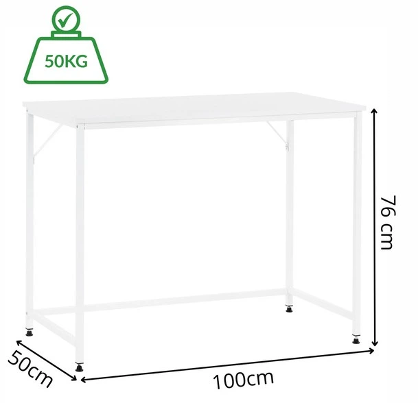 Комп'ютерний стіл Springos HF0042 100 x 50 x 76 см Білий (5908455305006) - зображення 10
