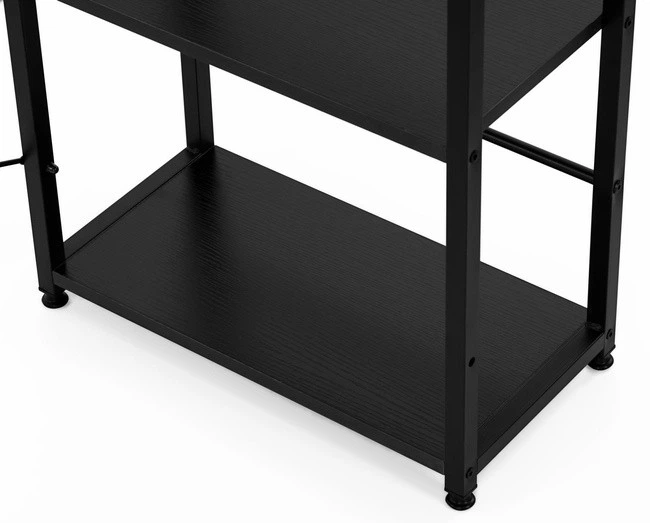 Biurko komputerowe SPRINGOS HF0046 regał z półkami Czarny (5908455305044) - obraz 9