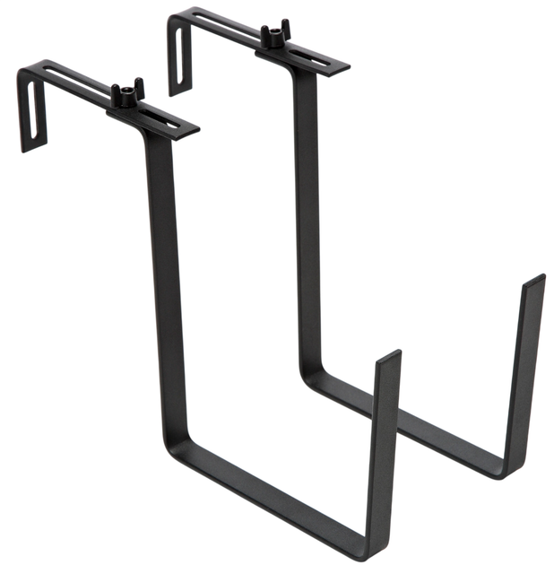 Горщик Балконна скринька Kadax Begonia Dluto з ручками 19x56 см Графіт (5903699428832) - зображення 3