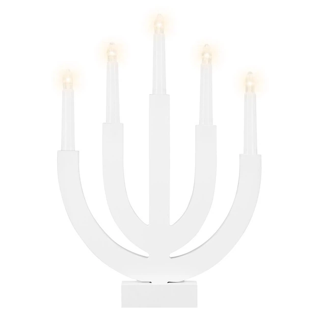 Świecznik z 5 świecami Springos CL0865 LED na baterie świąteczny Biały (5908455301954) - obraz 3