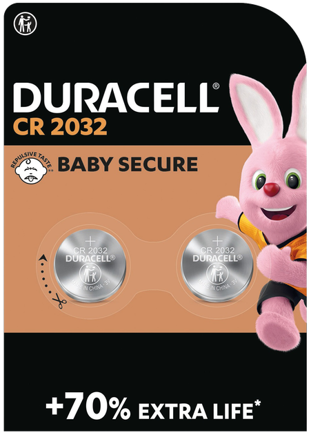 Батарейка Duracell CR2032 Lithium 3v (2 шт.) - Фото 1 Батарейка Duracell CR2032 Lithium 3v (2 шт.) - зображення 1