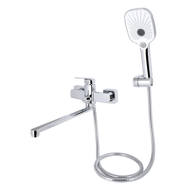 Смеситель для ванны Qtap Tern с длинным изливом и душевым гарнитуром QTTER260CRM47587 Chrome - Фото 2 Смеситель для ванны Qtap Tern с длинным изливом и душевым гарнитуром QTTER260CRM47587 Chrome - изображение 2