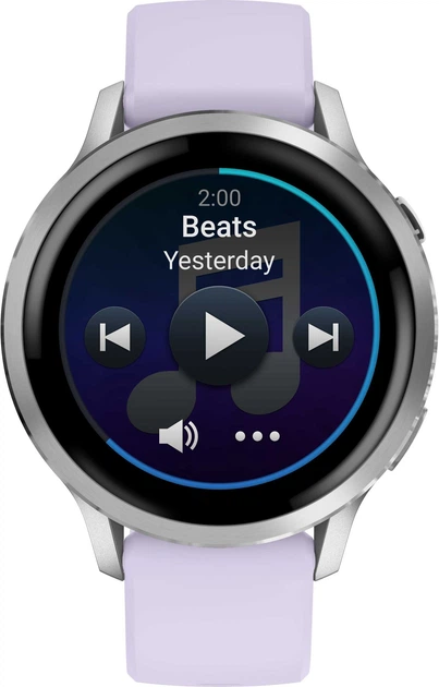 Смарт-годинник Garmin Venu 4 41mm Silver with Periwinkle Silicone Band (010-03013-01) - зображення 3