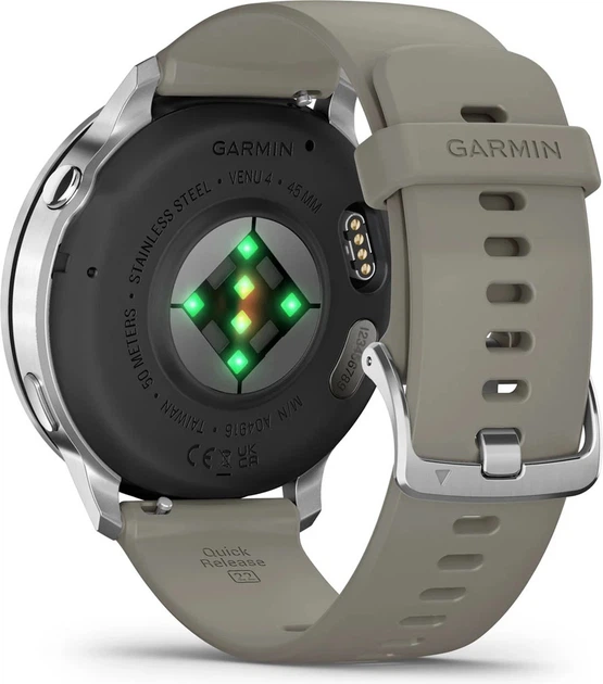 Smartwatch Garmin Venu 4 45mm Silver with Silver Gray Silicone Band (010-03014-01) - obraz 6