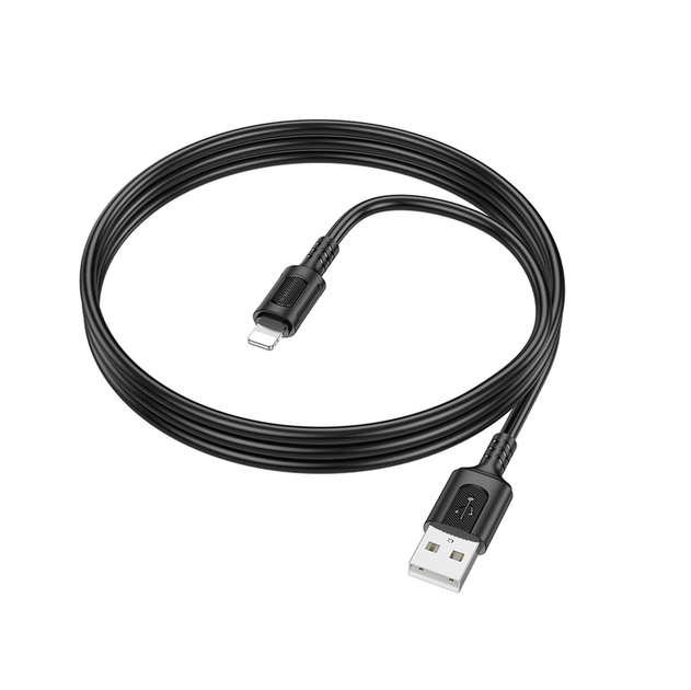 Кабель USB Borofone BX111, Lightning, 2.4A, Чорний - зображення 3