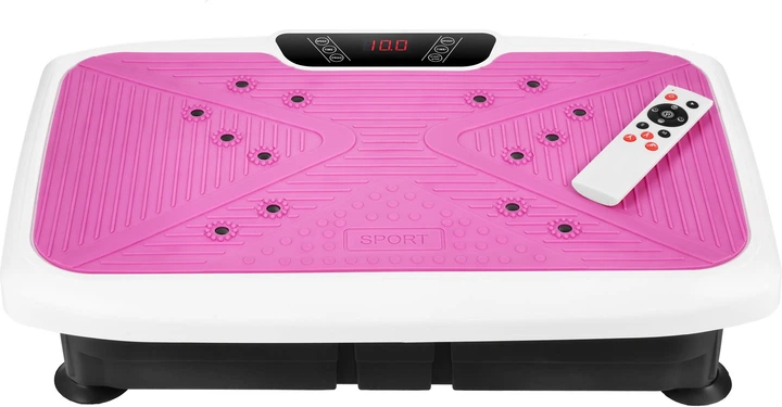 Platforma wibracyjna HMS SVP45 z linkami treningowymi Różowa (5908261686337)  - obraz 3