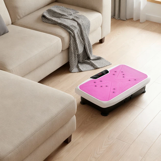 Platforma wibracyjna HMS SVP45 z linkami treningowymi Różowa (5908261686337)  - obraz 10