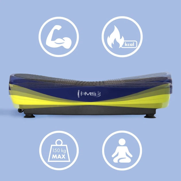 Вібраційна платформа HMS SVP11 з 3D‑накладкою та 2 двигунами Чорний з синім (5908261686405) - зображення 4