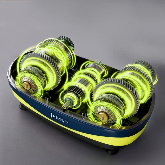 Вібраційна платформа HMS SVP11 з 3D‑накладкою та 2 двигунами Чорний з синім (5908261686405) - зображення 7