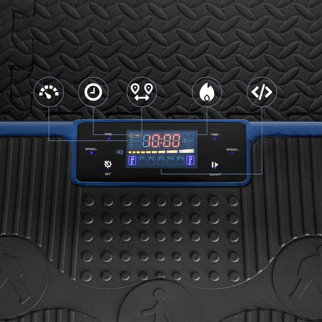 Вібраційна платформа HMS SVP13 з 3D‑накладкою та 2 двигунами Синій з білим (5908261686412) - зображення 4