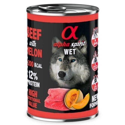Повнораціонний вологий корм Alpha Spirit Beef with Melon 400г (as969954) - Фото 2 Повнораціонний вологий корм Alpha Spirit Beef with Melon 400г (as969954) - зображення 2