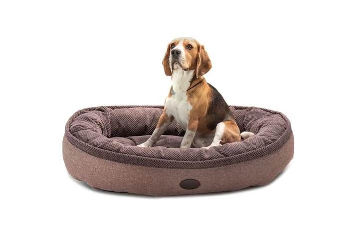 Овальный Лежак Harley and Cho Donut Soft Touch Brown XL 110х80х23 cm Коричневый для собак (HC-003102865) - изображение 9