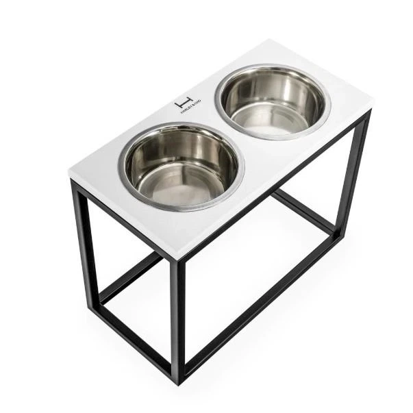 Миски на подставке Harley and Cho Dinner White wood + Black XL20 52x26x20cm высота/ Миски 1,8л / Диаметр 20 см Белый + черный (HC-003300069) - Фото 6 Миски на подставке Harley and Cho Dinner White wood + Black XL20 52x26x20cm высота/ Миски 1,8л / Диаметр 20 см Белый + черный (HC-003300069) - изображение 6