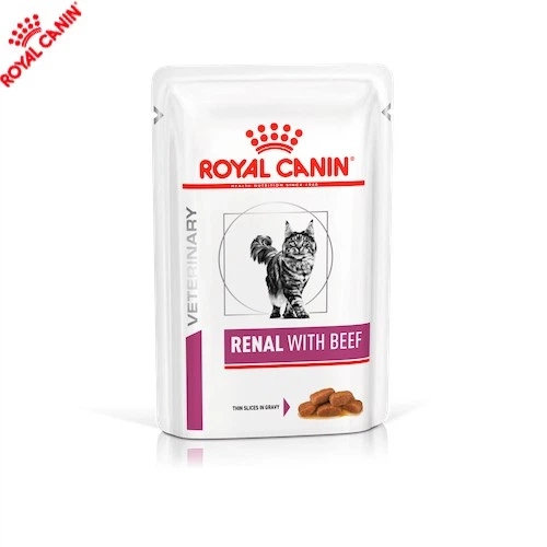 Влажный корм Royal Canin Renal with Beef – консервы для кошек при заболеваниях почек с говядиной, кусочки в соусе, 85 г (40310010) - изображение 2